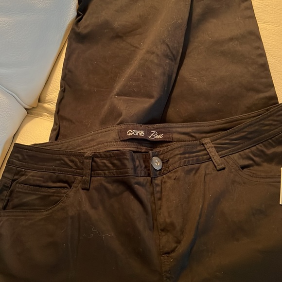 Warehouse One ladies black jeans, size 16 regular inseam 31 great stretch NWT - Picture 4 of 6